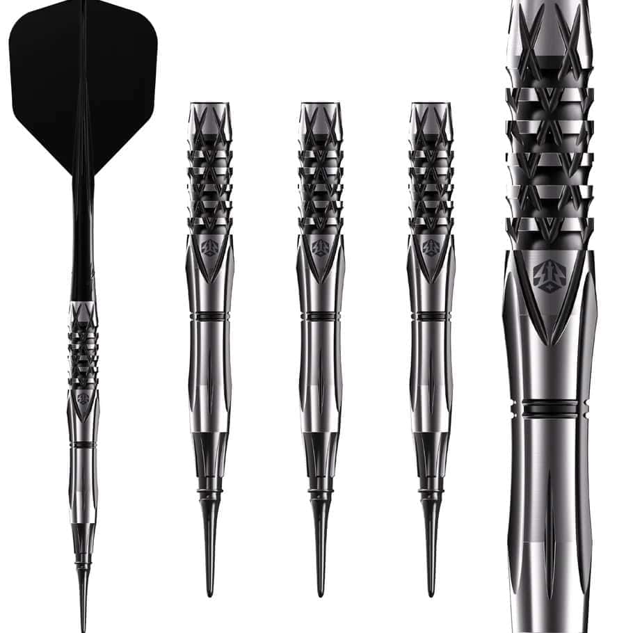 Caliburn Sword Darts - Soft Tip - 95% Tungsten - S4 - 22g - Black